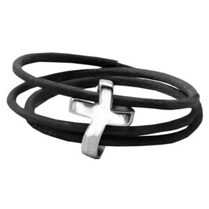 Black Leather Eternity Bracelet