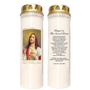 Sacred Heart of Jesus Windproof Candle 9.5" (4 Pack)