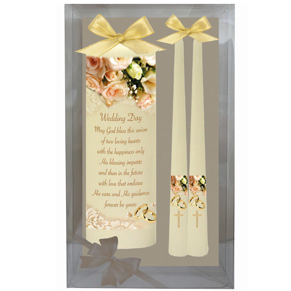 Traditional Ivory Wedding Day Candle Set
