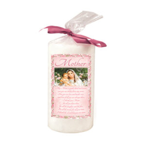 6" Candle with Pink Ribbon - Mother