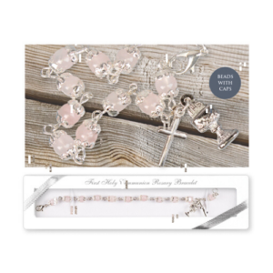 Communion Rosary Bracelet/Glass