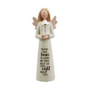 Resin 5 inch Message Angel - Bless This House