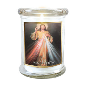 Divine Mercy LED Glass Candle