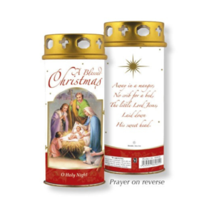 A Blessed Christmas Candle with windproof Cap Pk of 5