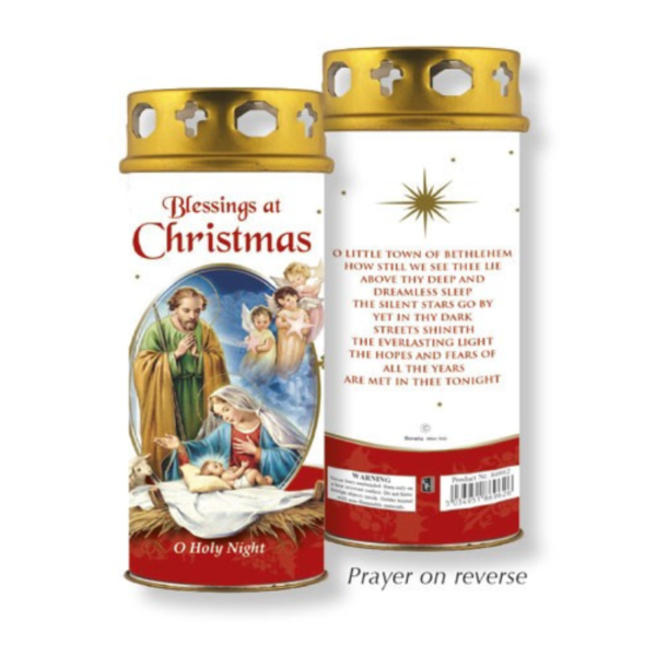 Christmas Blessings Candle with windproof Cap Pk of 5