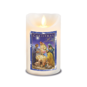 Christmas Peace Nativity LED Candle