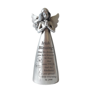 Resin 5 inch Message Angel/Irish Blessing