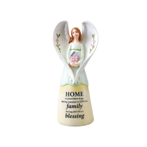 Resin 5 inch Message Angel/Home Blessing