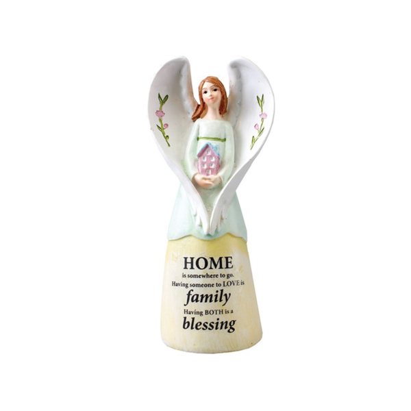 Resin 5 inch Message Angel/Home Blessing